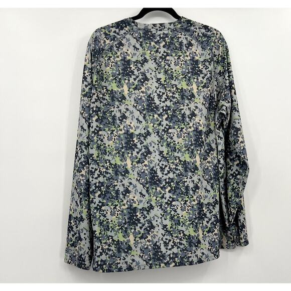 Simms Solarflex Long Sleeve Crewneck Camo Print Fishing Shirt Size XL - Picture 3 of 9